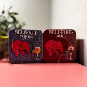 Delirium Beer Coasters Lot 200 Tremens Red Bar Pub Decor